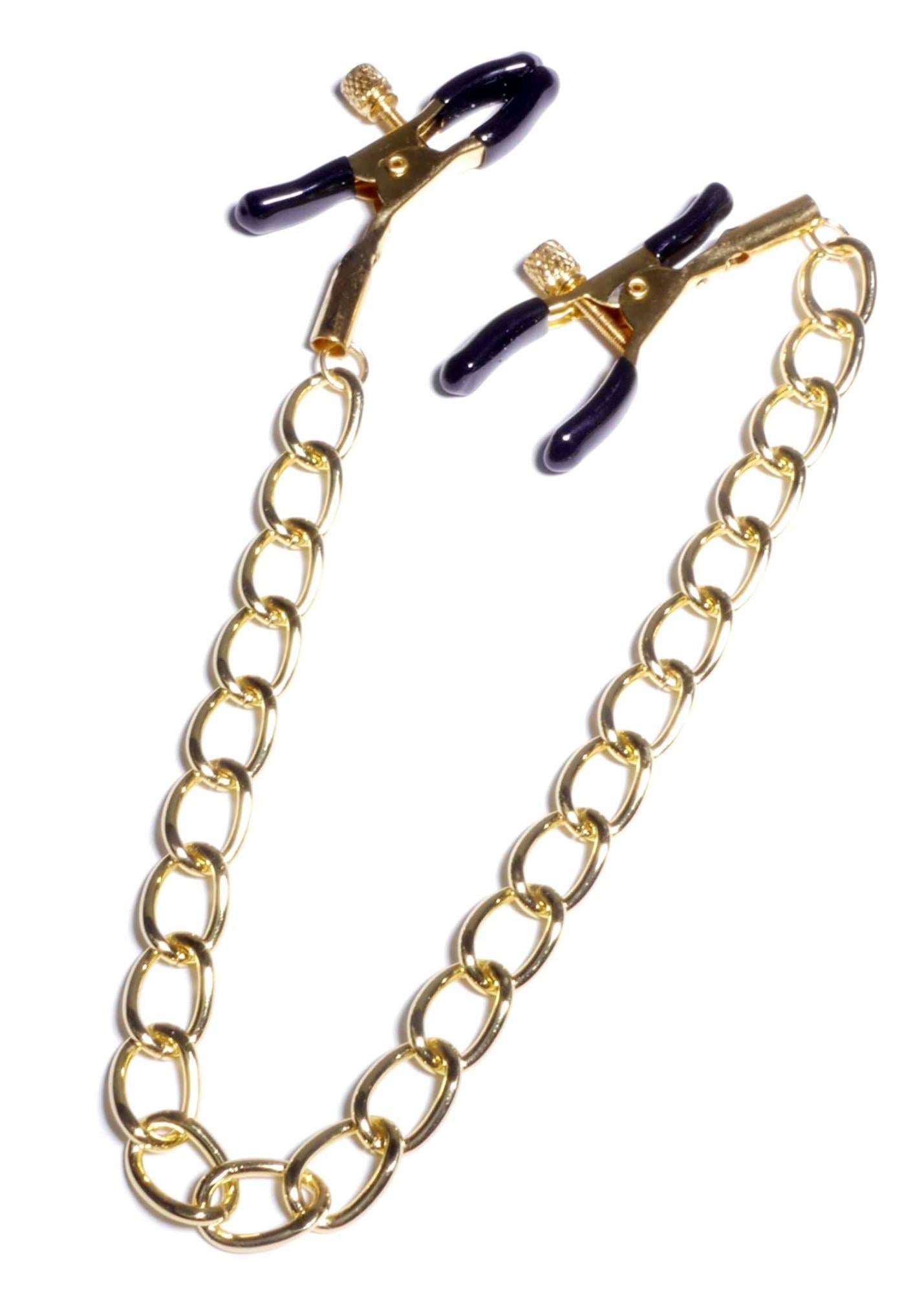 4-Zaciski na sutki z łańcuszkiem regulowane bdsm sex-4