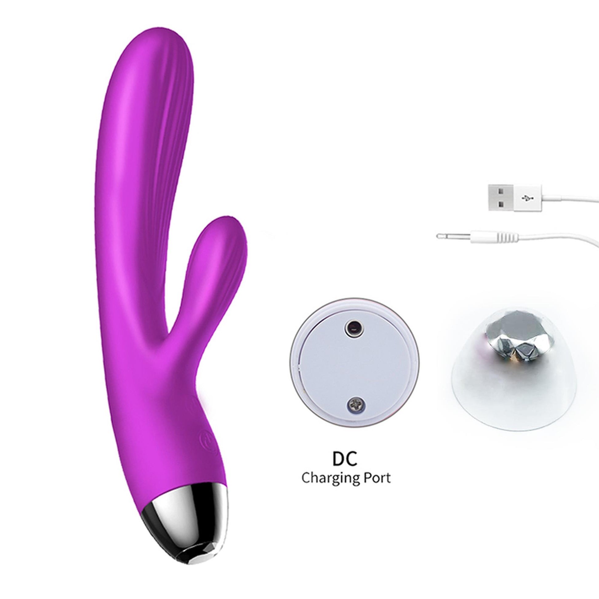 10-Pulsujący wibrujący wibrator z masażerem 20cm 7try-10