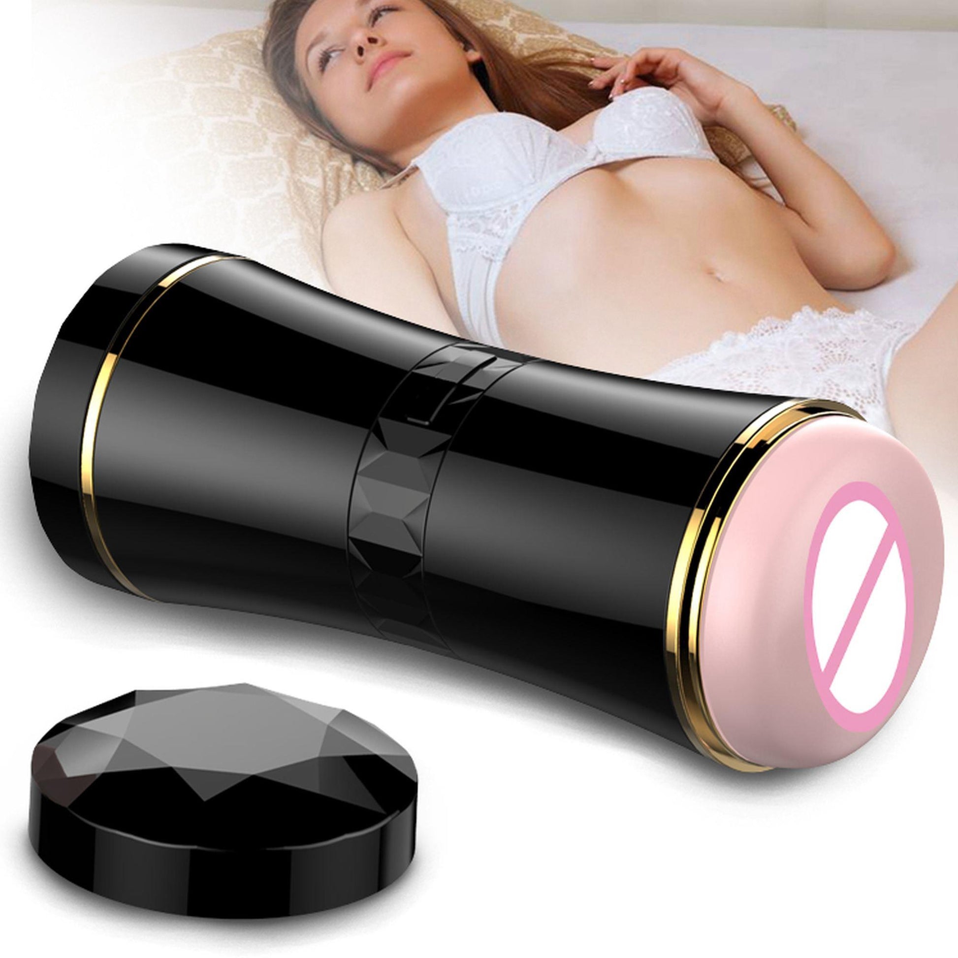 7-Sztuczna pochwa męski masturbator wagina cipka-7