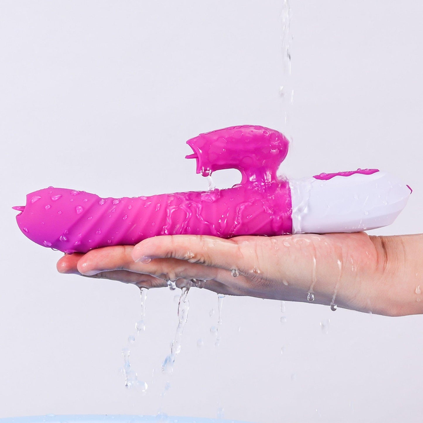 2-Wibrator króliczek masażer posuw podgrzewany 22cm-2
