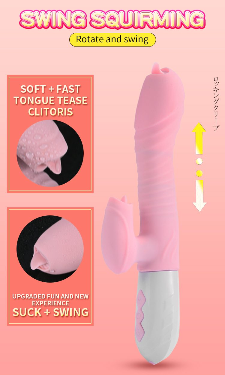 8-Wibrator króliczek masażer posuw podgrzewany 22cm-8