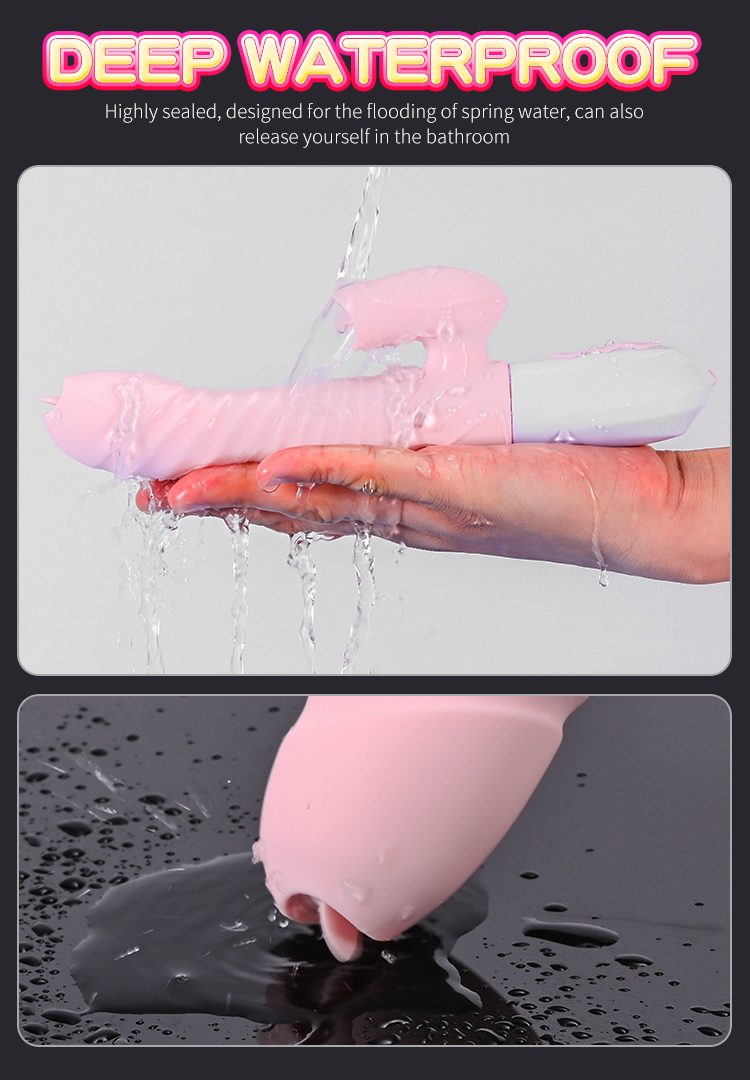 18-Wibrator króliczek masażer posuw podgrzewany 22cm-18
