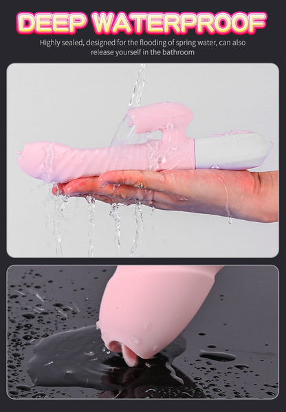 18-Wibrator króliczek masażer posuw podgrzewany 22cm-18