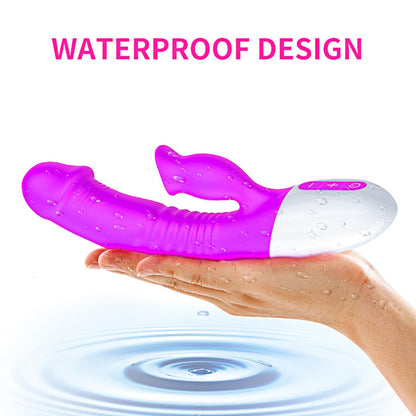 2-Wibrator króliczek podgrzewany sex 7 trybów 23cm-2