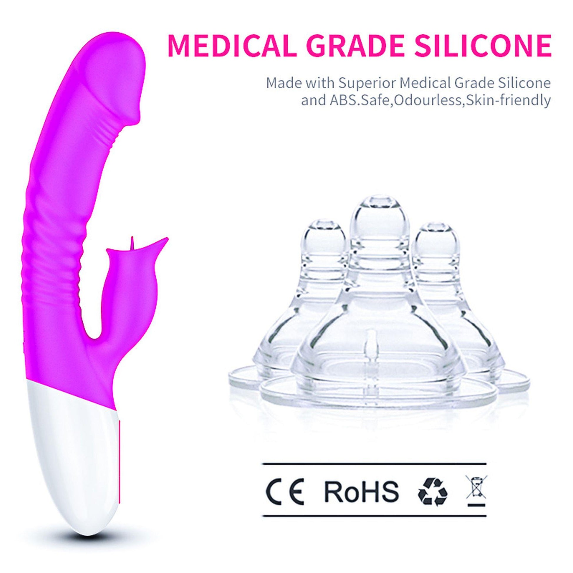3-Wibrator króliczek podgrzewany sex 7 trybów 23cm-3