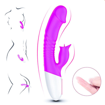 4-Wibrator króliczek podgrzewany sex 7 trybów 23cm-4