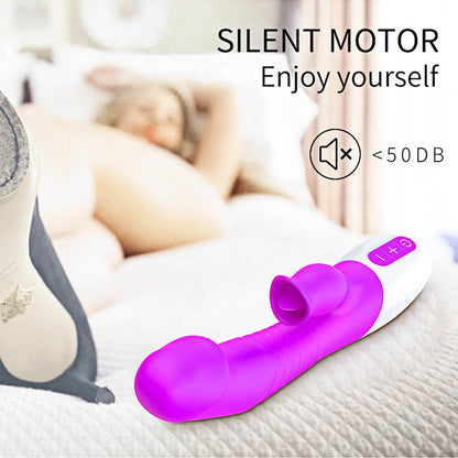 5-Wibrator króliczek podgrzewany sex 7 trybów 23cm-5