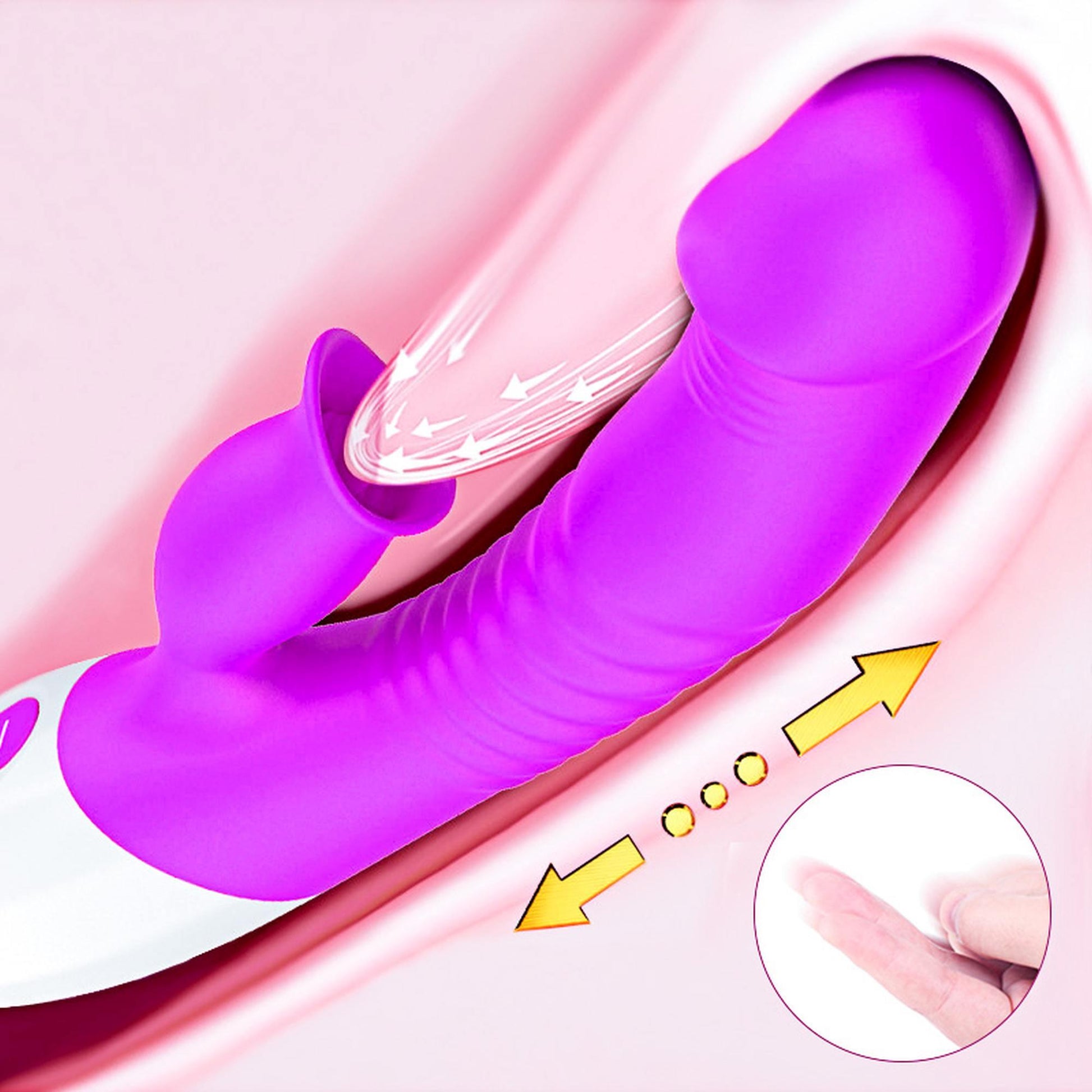8-Wibrator króliczek podgrzewany sex 7 trybów 23cm-8