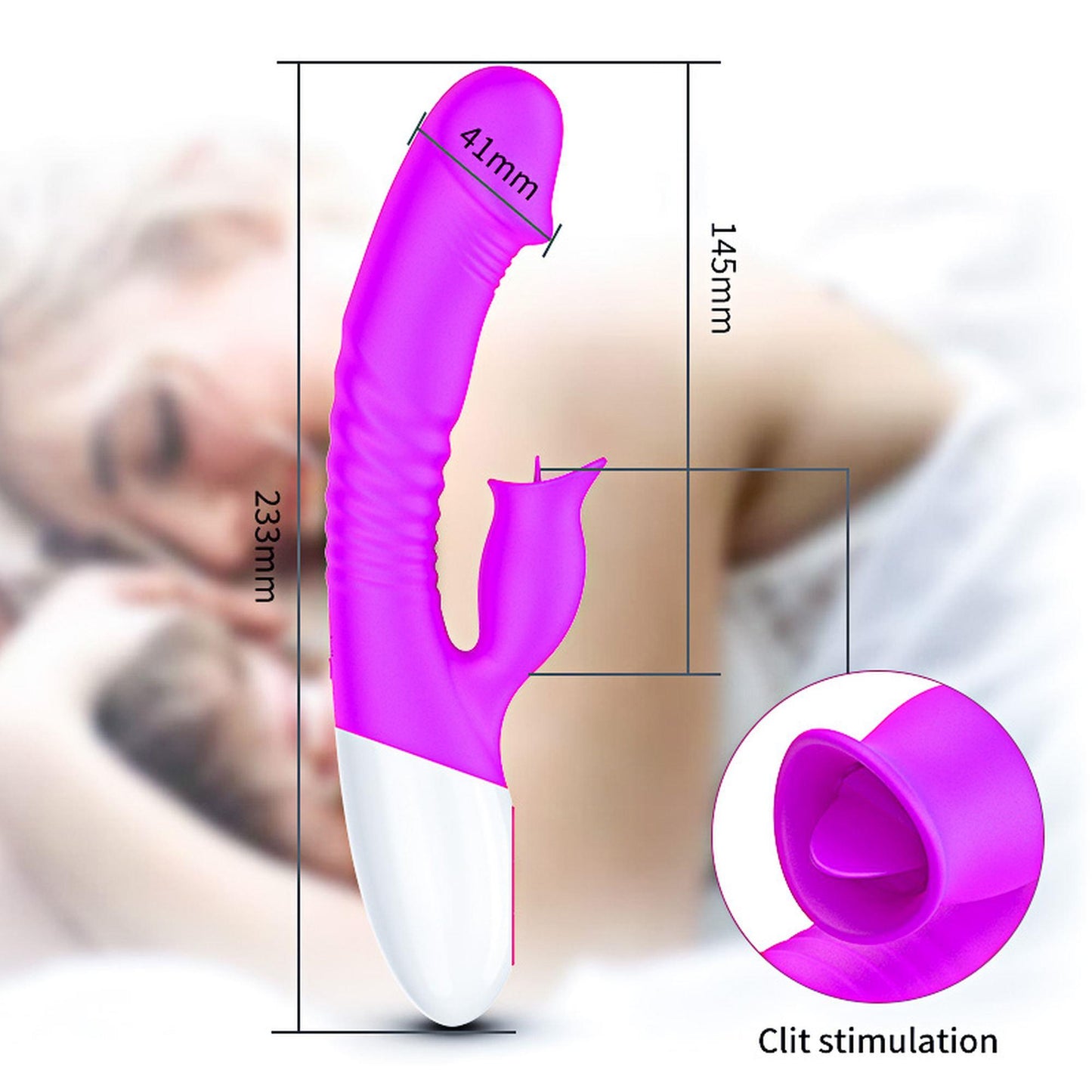 12-Wibrator króliczek podgrzewany sex 7 trybów 23cm-12
