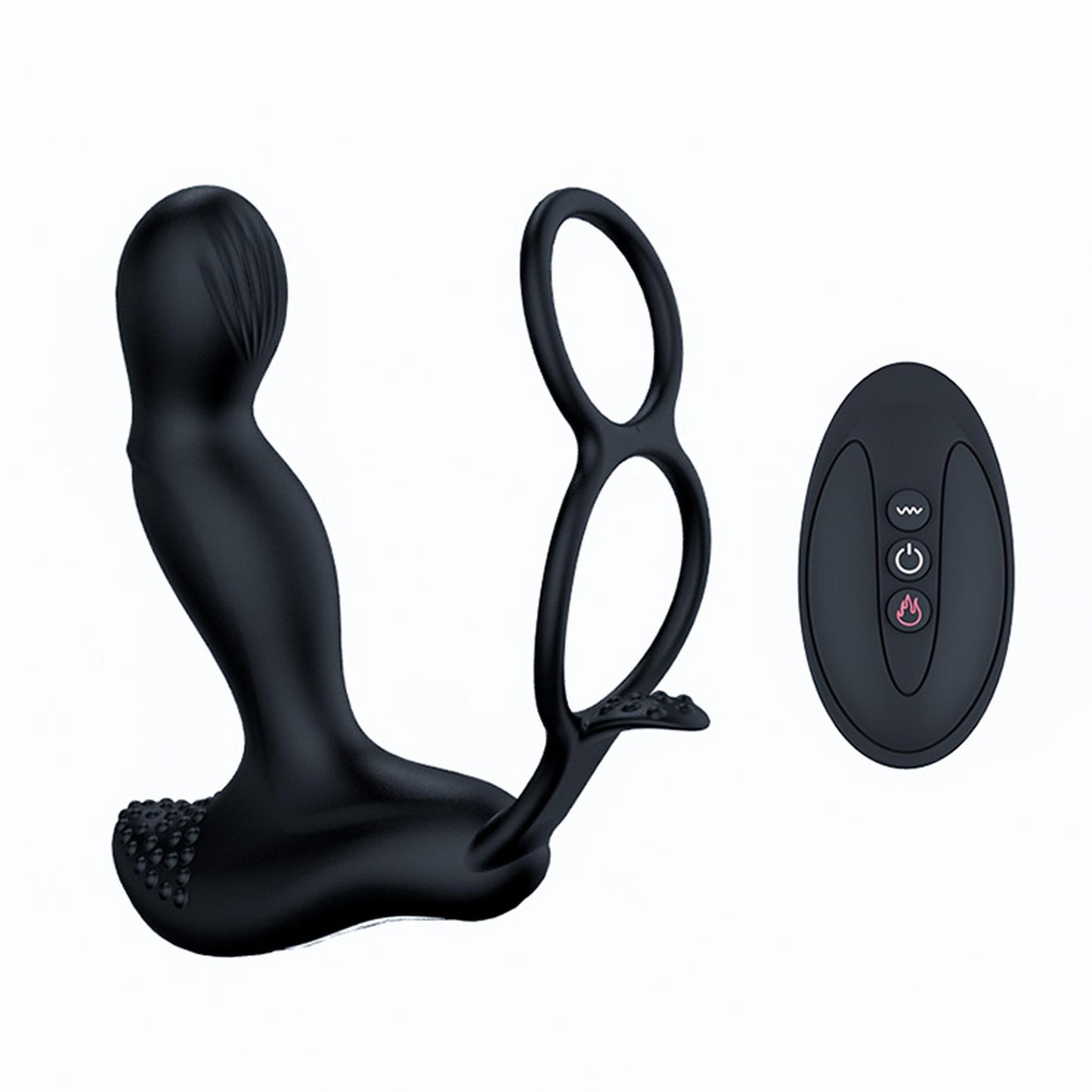 3-Masażer prostaty z funkcją grzania pierścień na penisa jądra 7trybów USB-3