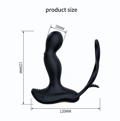 7-Masażer prostaty z funkcją grzania pierścień na penisa jądra 7trybów USB-7