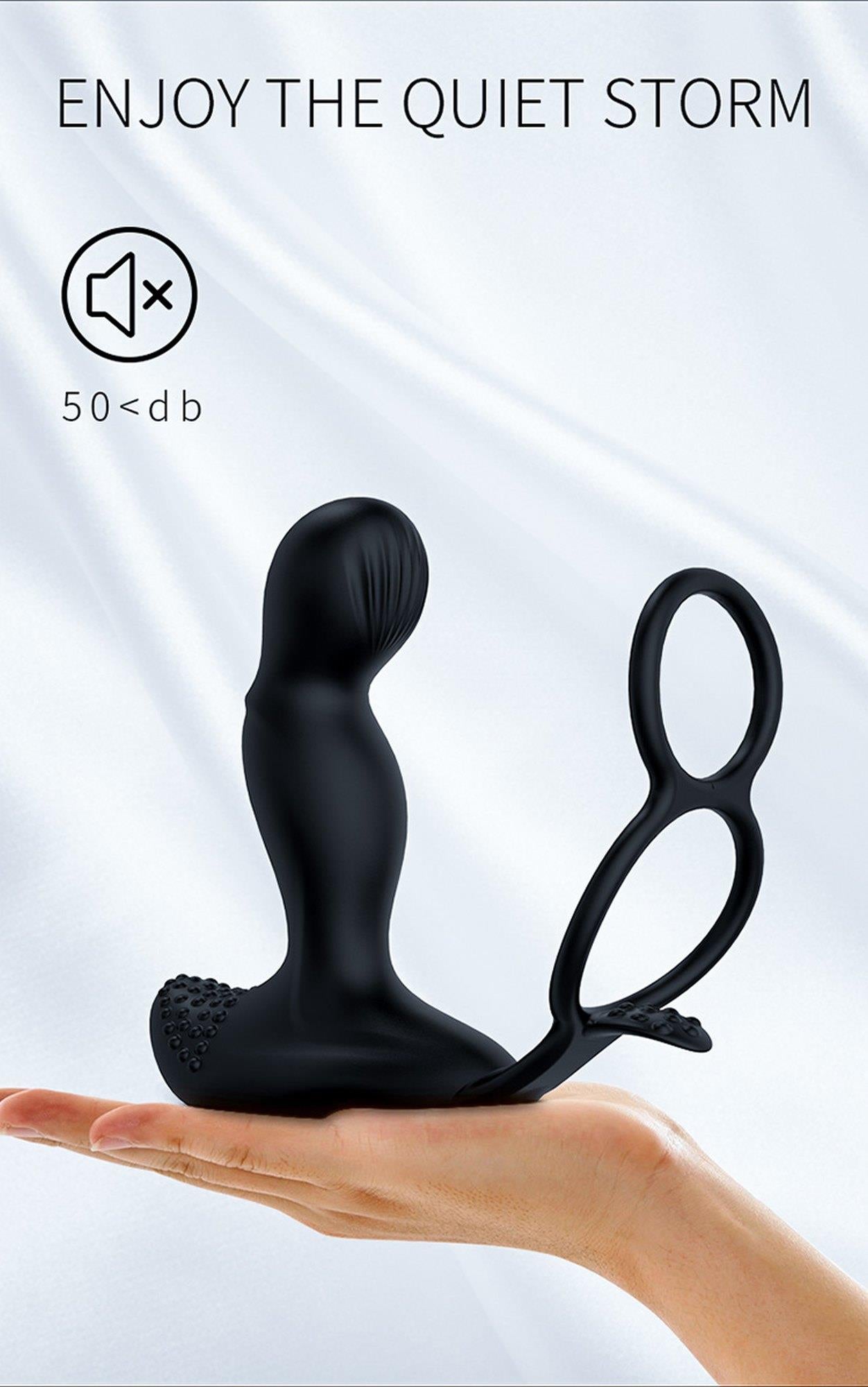 19-Masażer prostaty z funkcją grzania pierścień na penisa jądra 7trybów USB-19