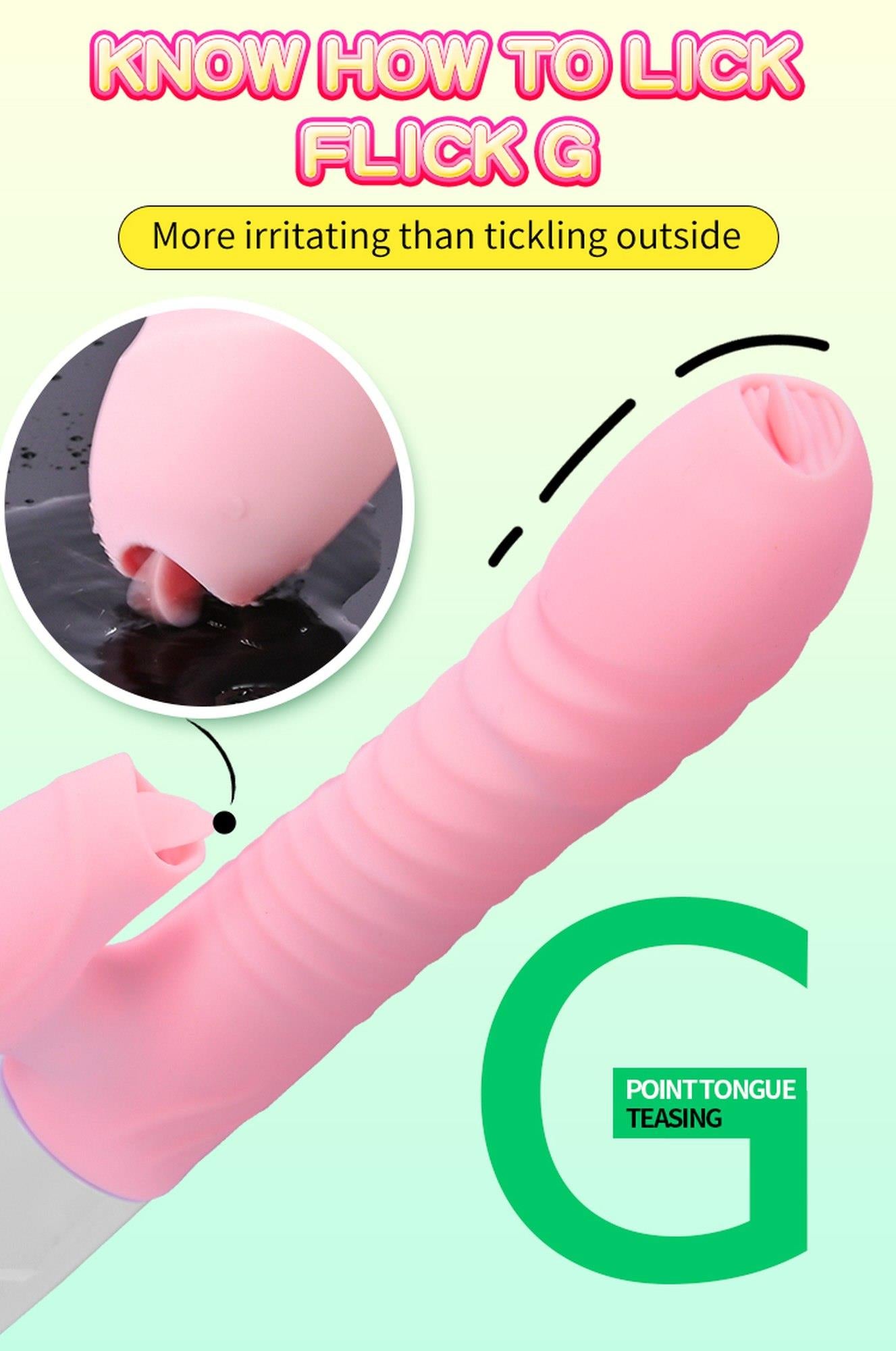 12-Wibrator króliczek masażer posuw podgrzewany 22cm-12