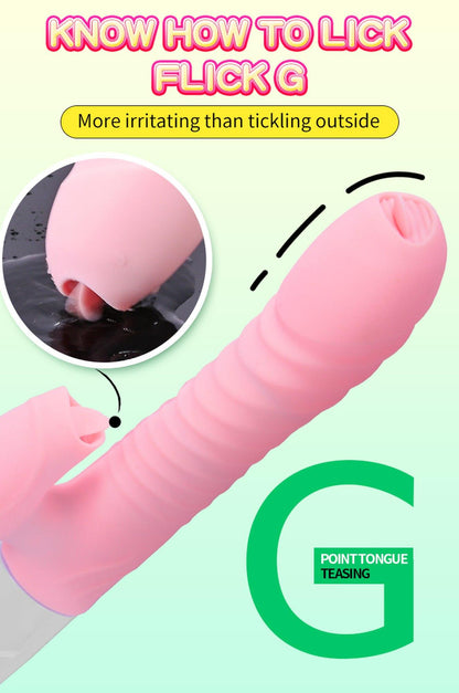 12-Wibrator króliczek masażer posuw podgrzewany 22cm-12