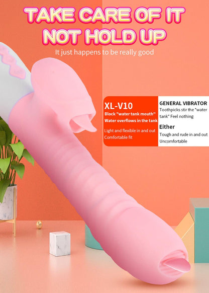 17-Wibrator króliczek masażer posuw podgrzewany 22cm-17