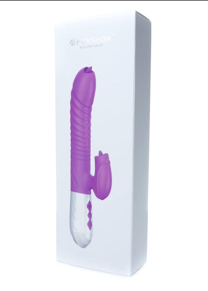21-Wibrator króliczek masażer posuw podgrzewany 22cm-21