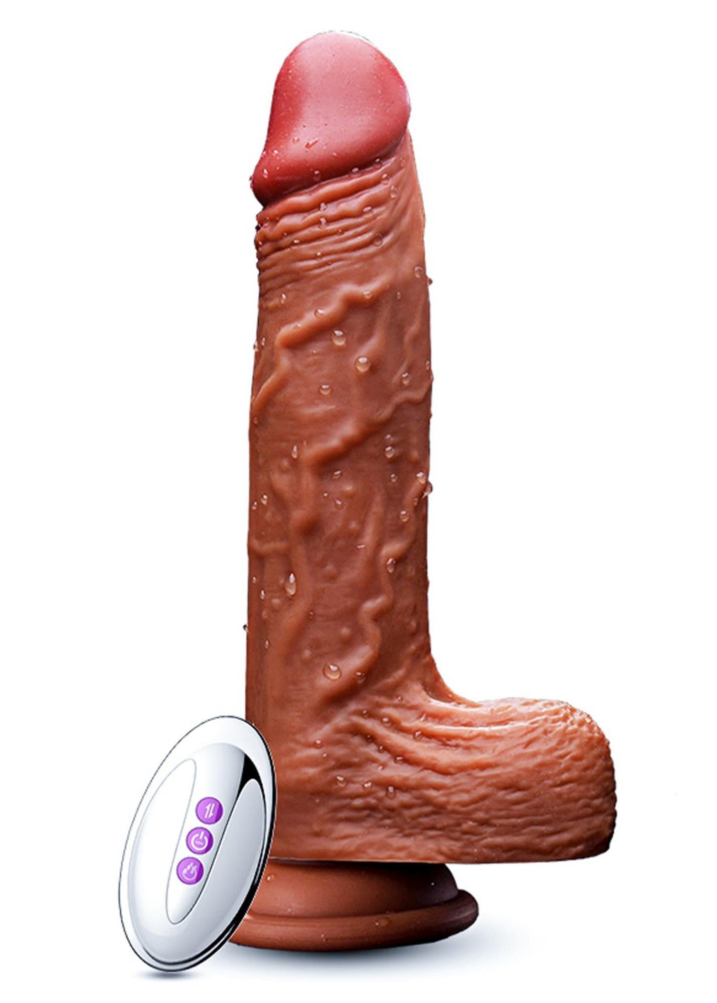 6-Wibrator podgrzewanie rotacja posuw 21cm 10 trybów-6