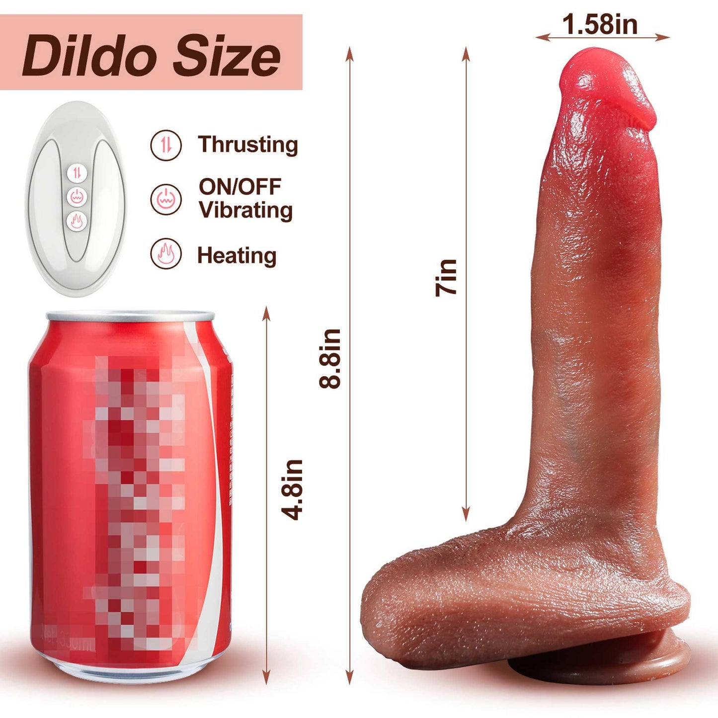 14-WIBRATOR REALISTYCZNY PENIS GÓRA DÓŁ EROTYKA-14