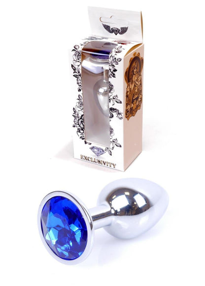 1-Metalowy korek analny stalowy plug kryształ 7cm-1