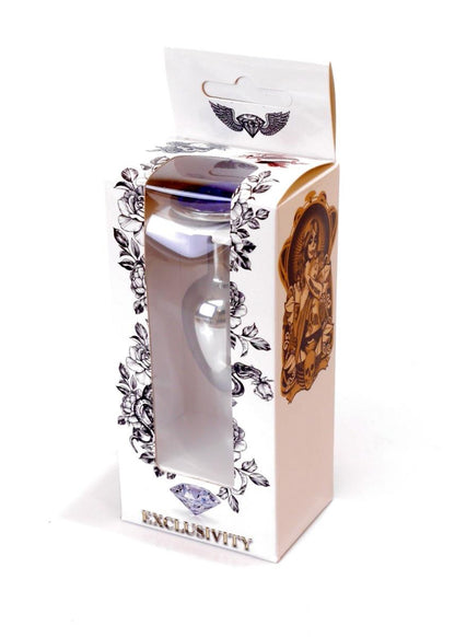 8-Metalowy korek analny stalowy plug kryształ 7cm-8