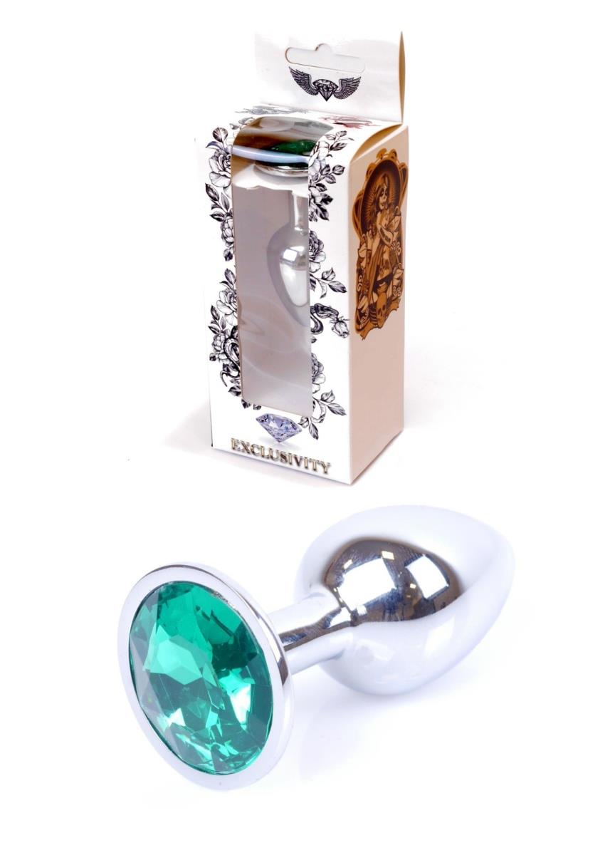 1-Metalowy korek analny stalowy plug kryształ 7cm-1