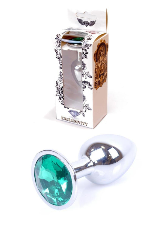1-Metalowy korek analny stalowy plug kryształ 7cm-1