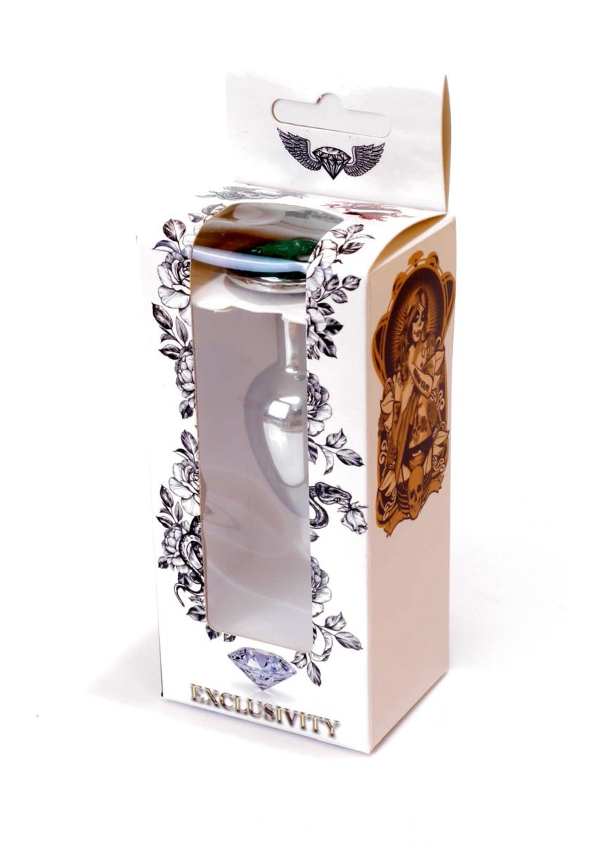 8-Metalowy korek analny stalowy plug kryształ 7cm-8