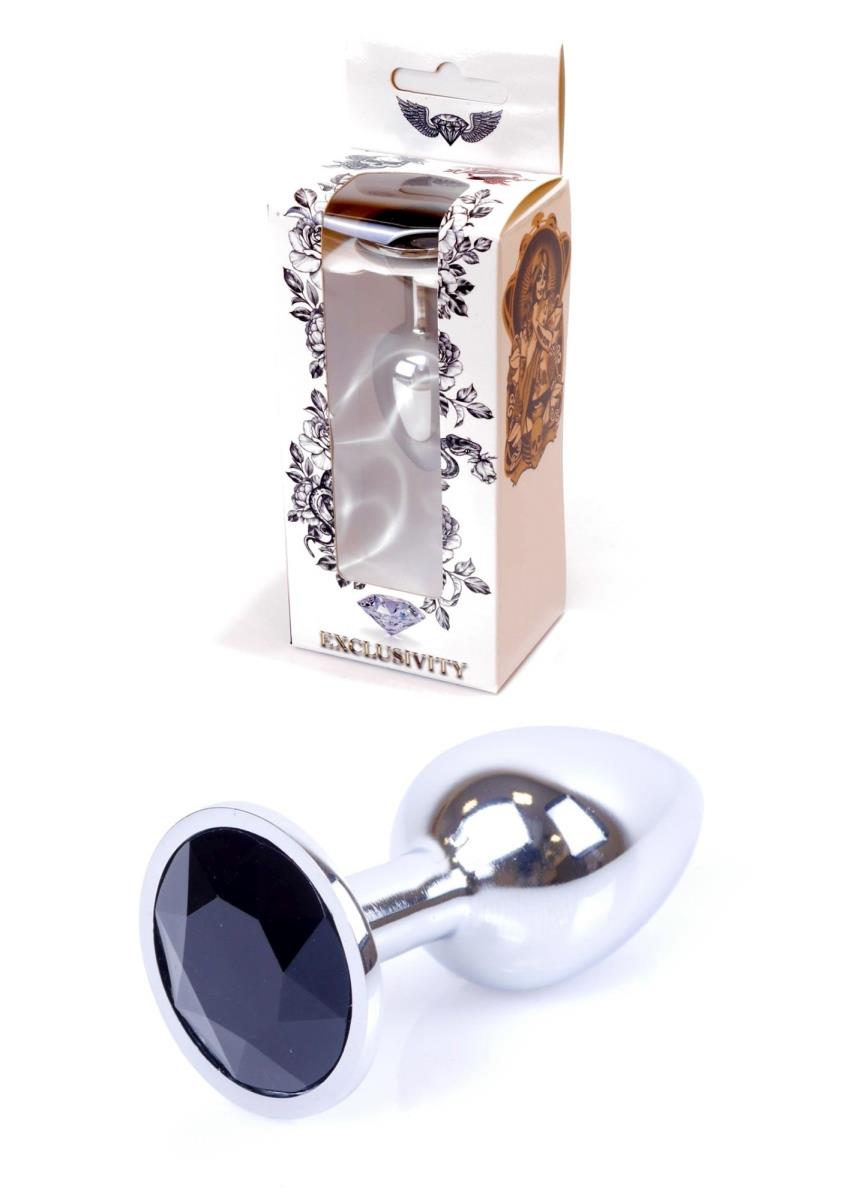 1-Metalowy korek analny stalowy plug kryształ 7cm-1