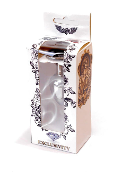 8-Metalowy korek analny stalowy plug kryształ 7cm-8