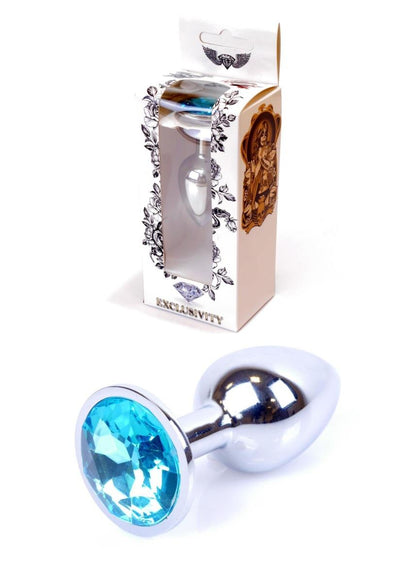 1-Korek analny ozdobny stalowy metalowy kryształ 7cm-1