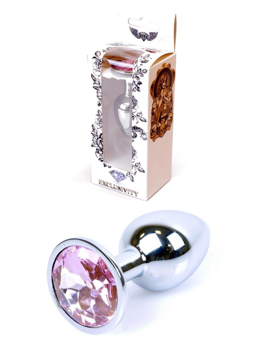 1-Metalowy korek analny stalowy plug kryształ 7cm-1