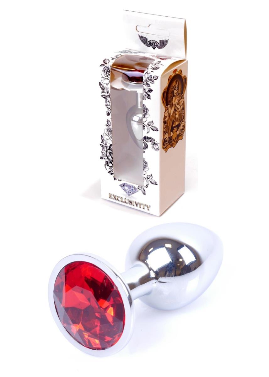 1-Metalowy korek analny stalowy plug kryształ 7cm-1