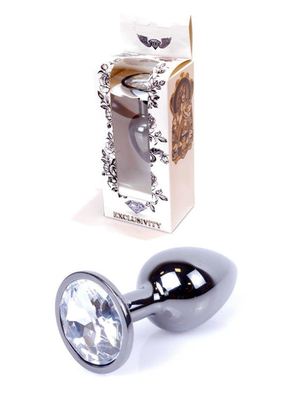 1-Sex plug korek analny stalowy z kryształem 2,7cm-1