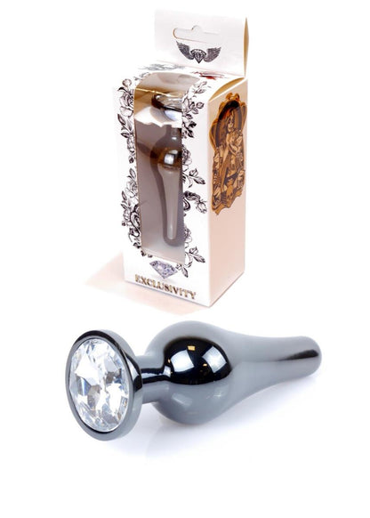 1-Długi stalowy korek plug analny z kryształem 2,7cm-1