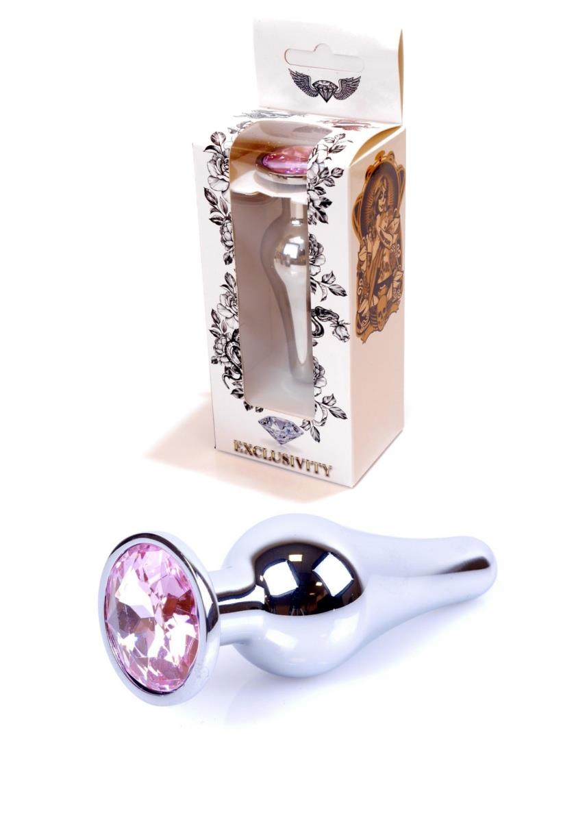 1-Stalowy korek analny wąski plug metal diament 9cm-1