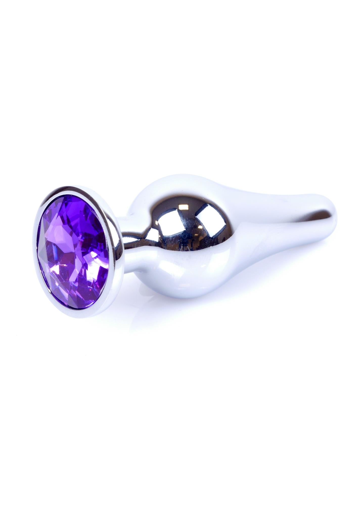 8-Stalowy korek analny plug do anusa kryształek 9cm-8