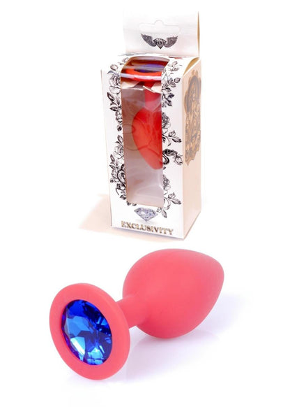 1-Mały korek analny kryształ ozdobny silikonowy 8cm-1