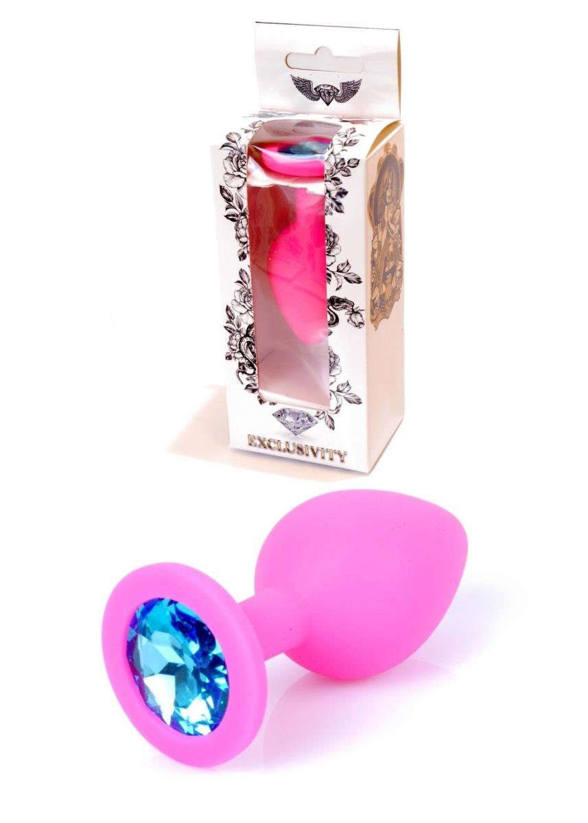 1-Mały korek analny sex plug silikonowy ozdobny 8cm-1