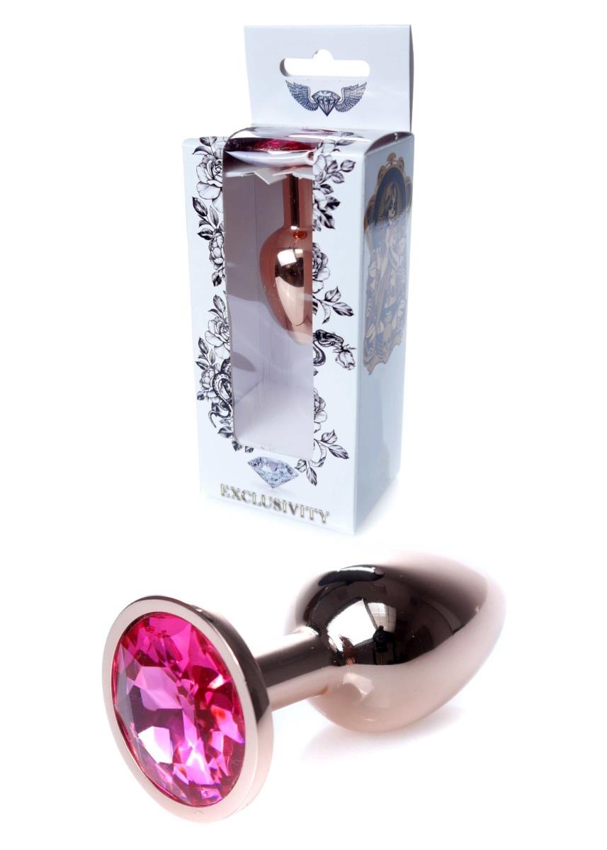 1-Korek analny ozdobny z kryształkiem metalowy 7cm-1