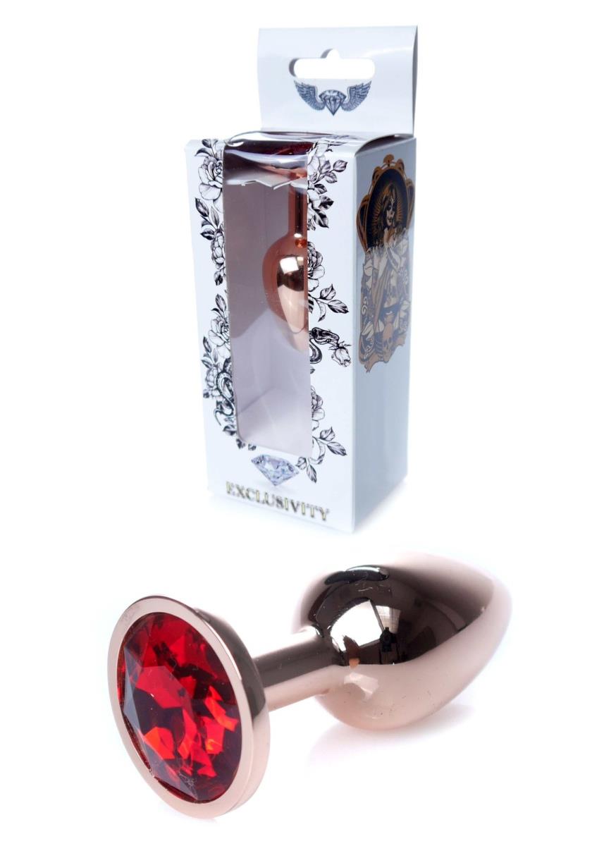 1-Korek analny ozdobny z kryształkiem metalowy 7cm-1
