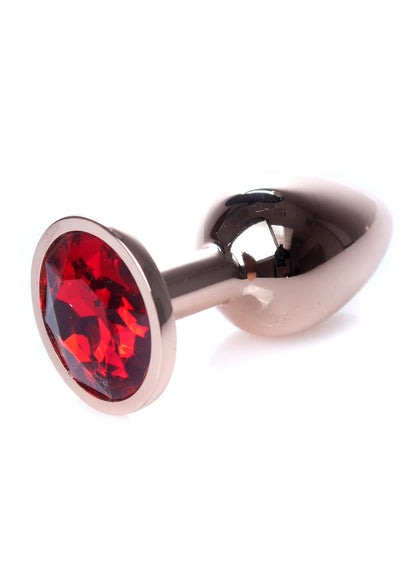 3-Korek analny ozdobny z kryształkiem metalowy 7cm-3