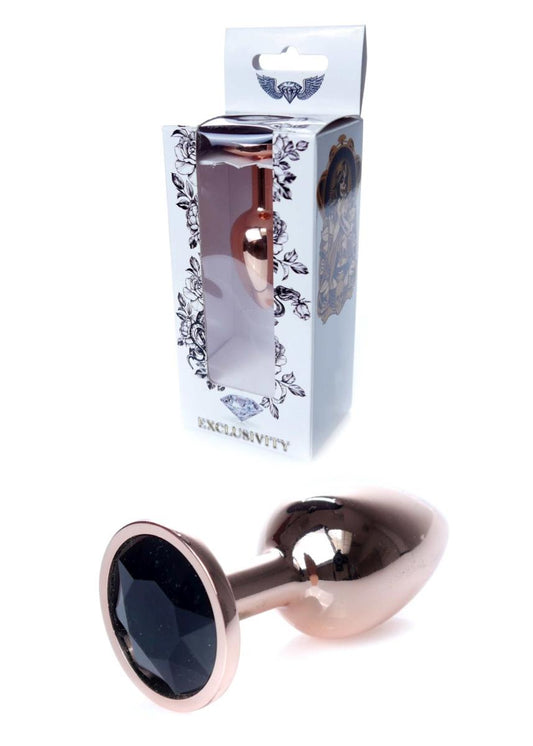 1-Korek analny ozdobny z kryształkiem metalowy 7cm-1