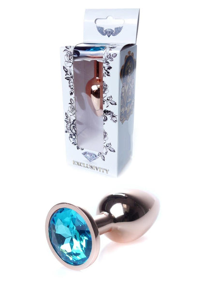 1-Korek analny ozdobny z kryształkiem metalowy 7cm-1