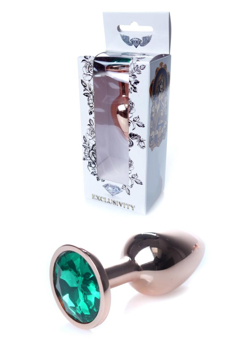 1-Korek analny ozdobny z kryształkiem metalowy 7cm-1