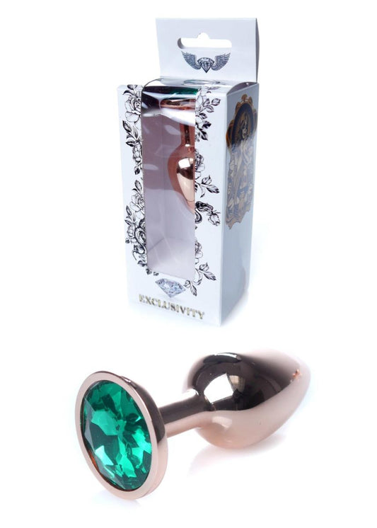 1-Korek analny ozdobny z kryształkiem metalowy 7cm-1