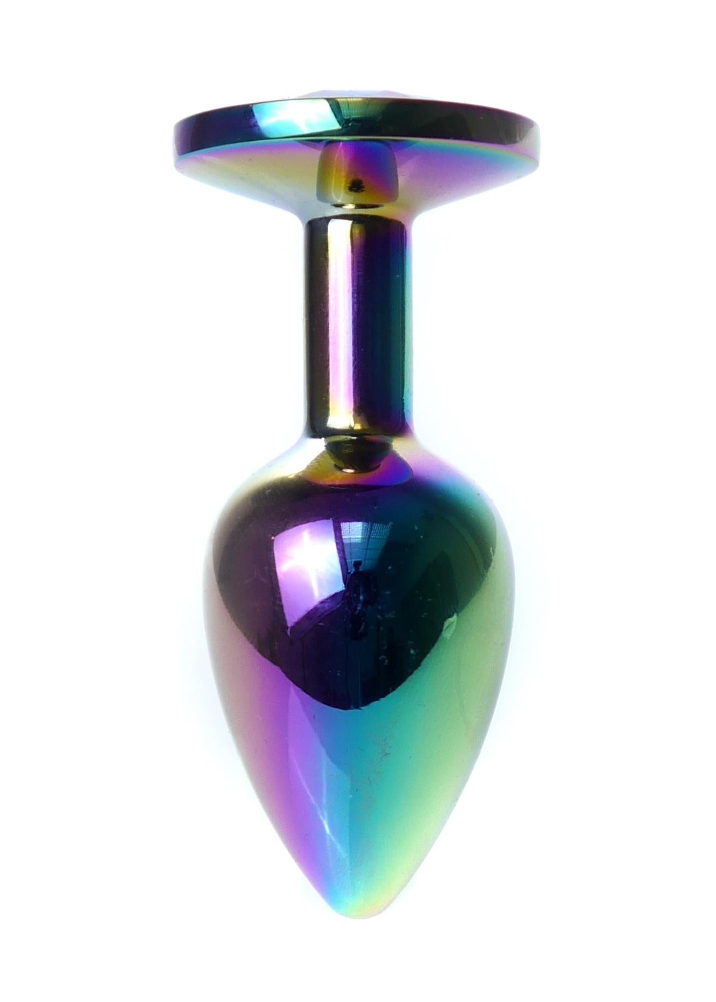 6-Korek analny ozdobny z kryształkiem metalowy 7cm-6