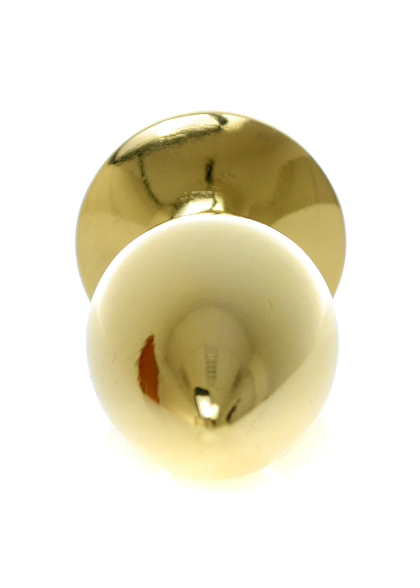 6-Stalowy korek analny plug ozdobny złoty-6