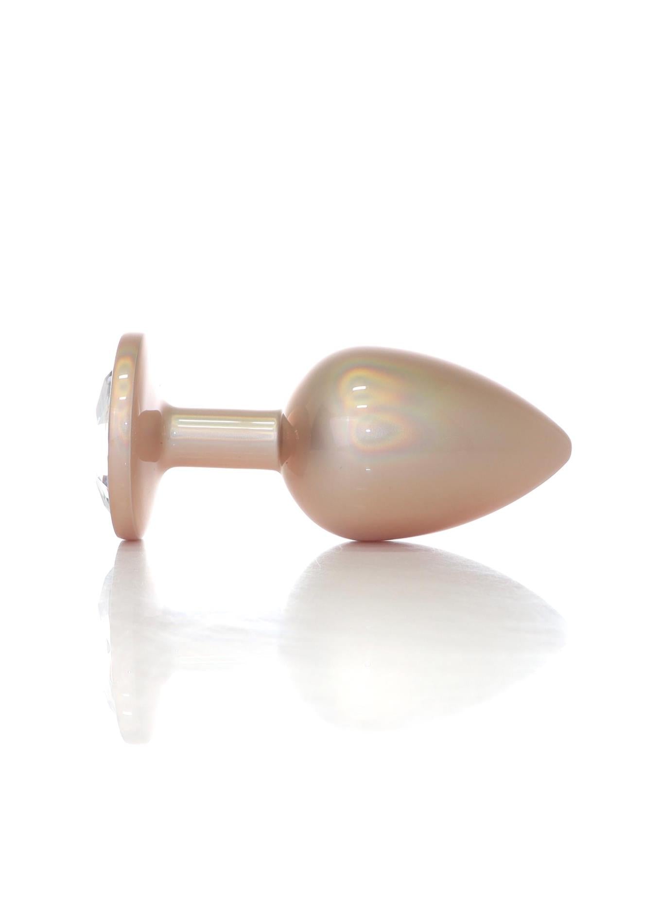2-Plug-Jewellery Pearl Gold PLUG- Clear L-2