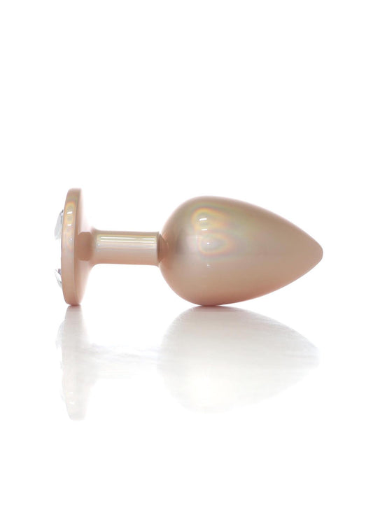2-Plug-Jewellery Pearl Gold PLUG- Clear L-2