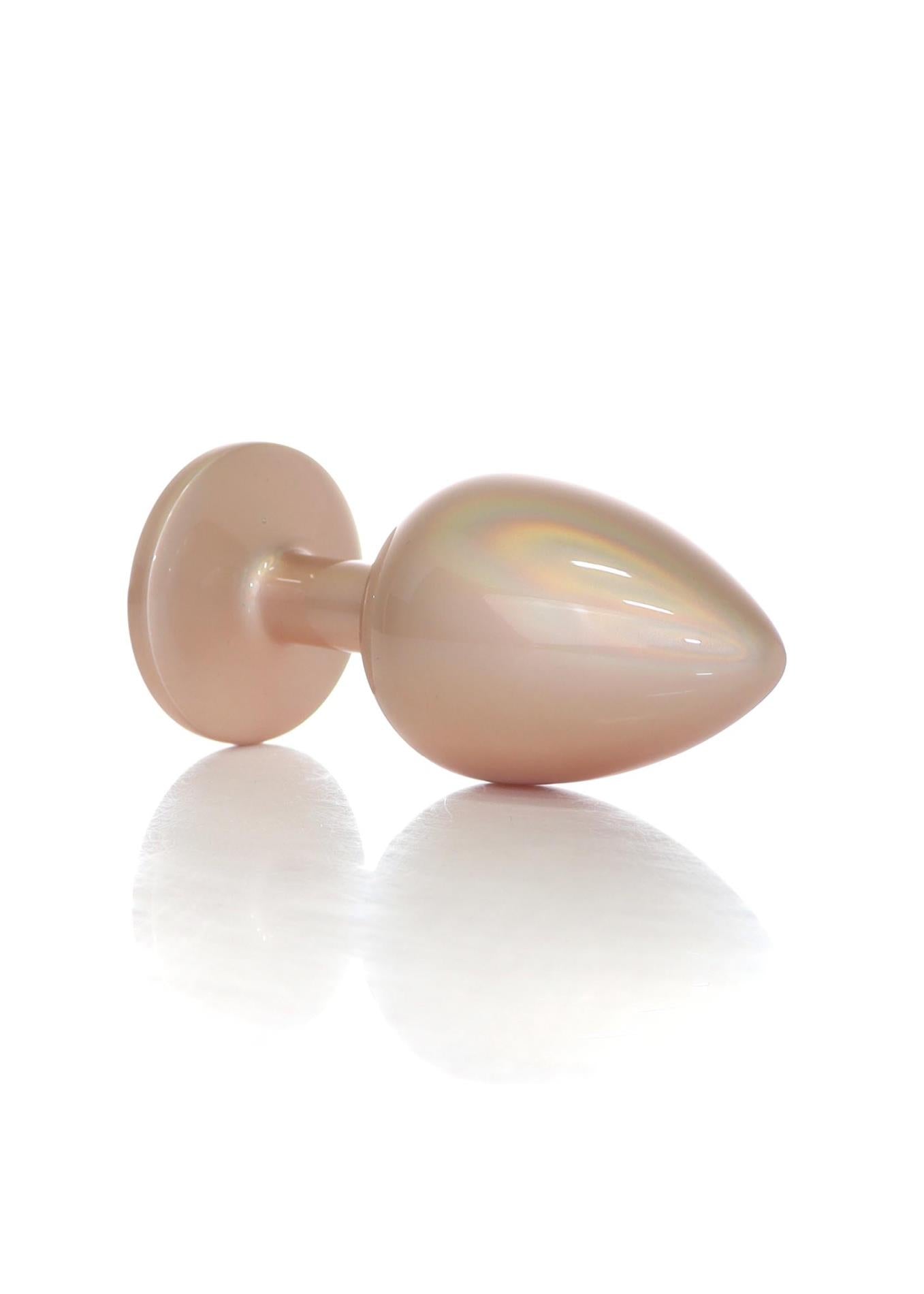 3-Plug-Jewellery Pearl Gold PLUG- Clear L-3